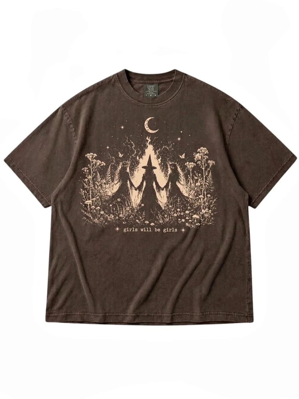Graphic Short Sleeve Tee in Espresso Like New